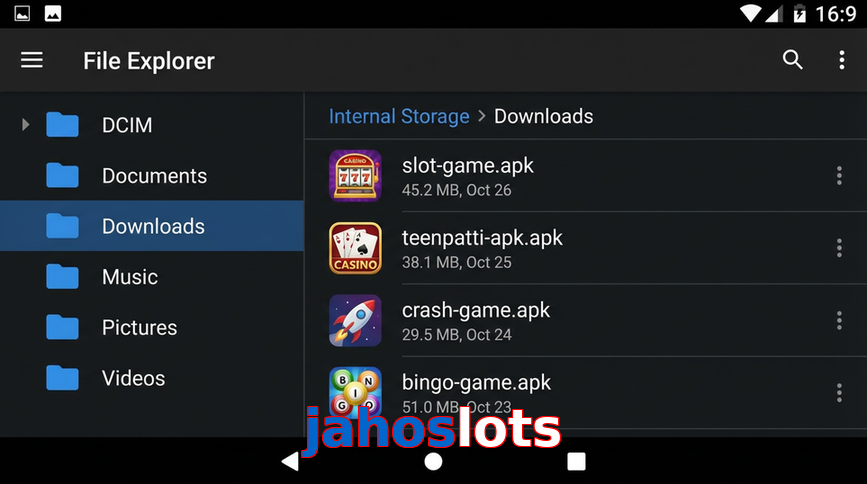 Main screen of Jahoslots gameapk page for PK players