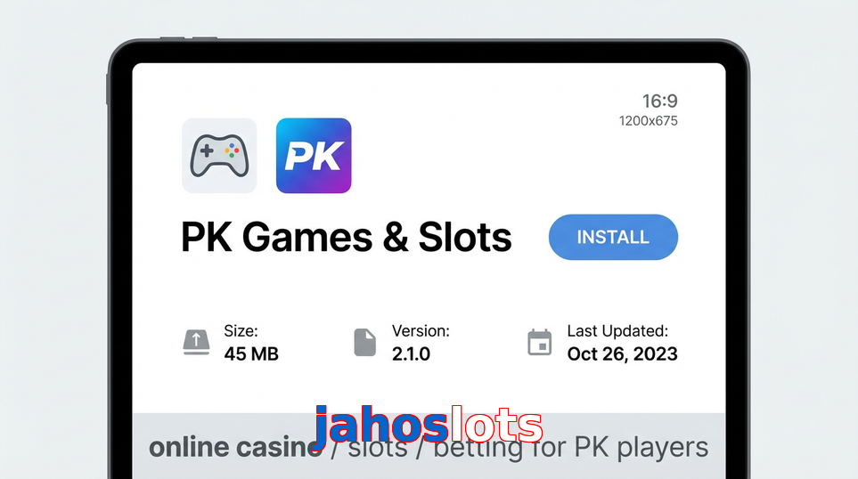 Game list for Jahoslots gameapk section