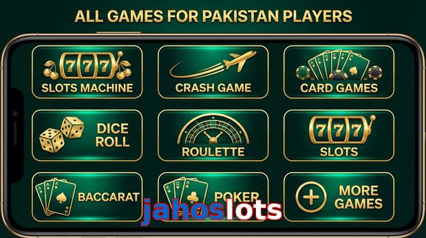 Main screen of Jahoslots games page for PK players